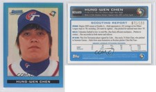 2009 Bowman Chrome WBC Prospects Blue Refractor /150 Hung-Wen Chen #BCW29