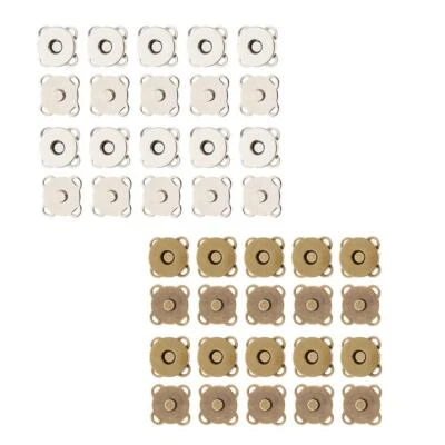 20 Sets 14mm Sew In Bag Clasps Button Snaps - Image 1 of 4