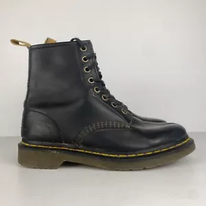 Dr Martens Boots Womens US 7 Black 14045 Vegan Smooth Leather 8 Eye Ankle - Picture 1 of 9