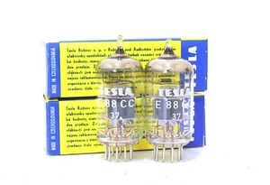  Platin Matched 1 Paar 2 Stück RHODIUM PINS Tesla E88CC RÖHREN ECC88 6DJ8  - Bild 1 von 7