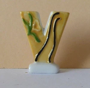 Fève Alphabet Abécédaire Alimentaire - 2005 - Le " V " / Vanille - Picture 1 of 1