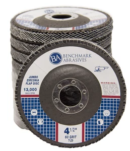 5 Pack 4.5” x 7/8" Jumbo 60 Grit Zirconia Flap Disc Grinding Wheels T29 - Picture 1 of 6