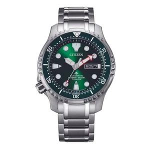 Citizen Man Watch Promaster Titanium Mechanical Diver Green Dial 42mm NY0100-50X - Picture 1 of 4