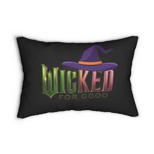 Wicked for Good Lumbar Pillow — Halloween Witch Hat Decorative Throw Pillow - Picture 1 of 5