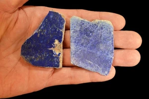 LAPISLAZULI-Scheibe 2 Zoll 2 Stück 3 Unzen AAA-Qualität poliert Platte Gestein Mineral Edelstein - Bild 1 von 1