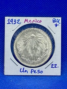 1932 Mexico 1 Silver Peso - Picture 1 of 2