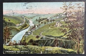 Black Water Creek Lynchburg Virginia VA Luftaufnahme Vintage Postkarte 1908 - Bild 1 von 2