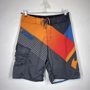 Billabong Board Shorts Mens W30 S Grey Orange Surf Beach Swim Vintage - Picture 1 of 11