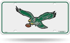 Philadelphia Eagles Metal Auto Tag License Plate, Retro Logo White Design,... - Picture 1 of 1