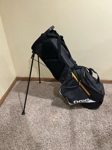 Ogio Fuse 4 Stand Bag Lightweight Black HTF Colorway Orange Accents Excellent - Picture 1 of 16