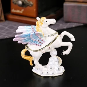 Trinket Box Home Decor Women Gift Flip Cover Dustproof Hinged Jewelry Box - Picture 1 of 6