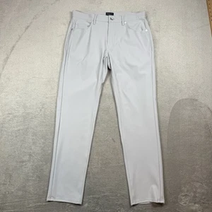 Pantalones de tela adecuados para hombre 32x30 gris Milano rendimiento ligero tejido golf informal - Imagen 1 de 9