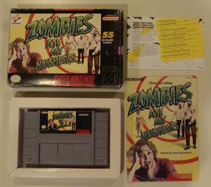1993 Super Nintendo SNES ~Zombies Ate My Neighbors~ GETESTET/FUNKTIONIERT..FAST KOMPLETT - Bild 1 von 17
