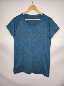 Lululemon Swiftly Tech Short Sleeve Crew Women's Size 12 XL Heathered Kayak Blue - Picture 1 of 6