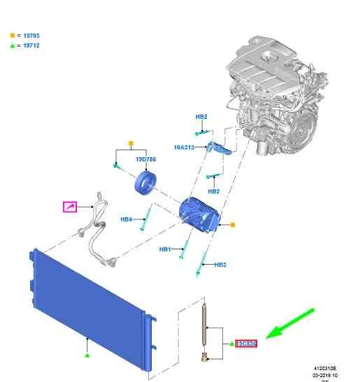 FORD FOCUS MK4 A/C-Akkumulatorbaugruppe 2320685 KX61-19E989-AA NEU ORIGINAL - Image 1 of 2