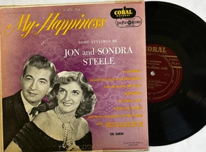 My Happiness - Song Stylings by Jon & Sandra Steele - 10" Coral Microgroove VG - Picture 1 of 4