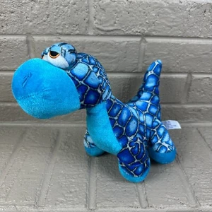 BJ Toy Co Blue Dinosaur Stuffed Animal Plush Sad Sleepy Eyes Plushie Toy 8" Tall - Picture 1 of 7
