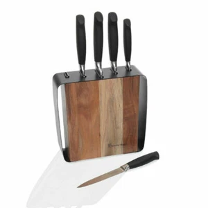 Stanley Rogers Framed Acacia 6 Piece Knife Block Set 41413 - Picture 1 of 4