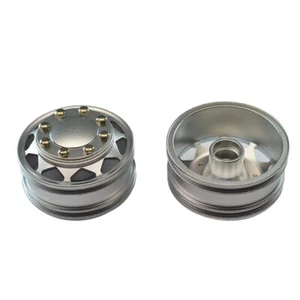 GPM Racing Aluminum Front Wheel Silver w/ Hex Driver for 1/14 Tamiya Truck - Picture 1 of 1