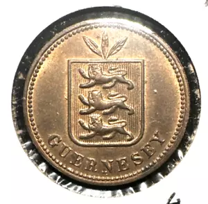 Guernsey 1889 H 2 doppie KM 9 RB Unc - Foto 1 di 2