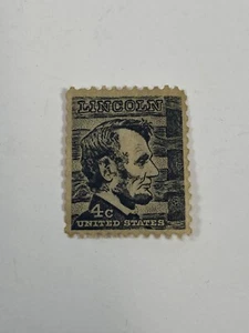 Abraham Lincoln 4 Cent Black Stamp Vintage Uncirculated - Bild 1 von 10