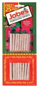Jobes Organic Flowering Plant Slow Release Fertilizer Spikes 2.2 oz 50 Spikes - Picture 1 of 2