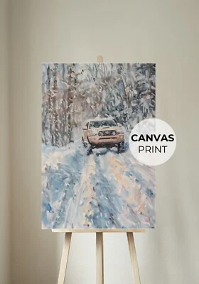 Toyota Tacoma Tundra Off-Road TRD Snowy Trails Pickup Truck | C40 Canvas Print - Image 1 of 4
