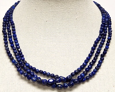 Ожерелье регулируемое серебро 925 пробы лазурит находки DTR Jay King Mine - Изображение 1 из 4