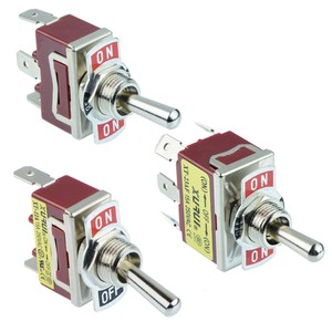 Single or Double Pole Toggle Flick Switch 15A 250VAC - SPST SPDT DPST DPDT