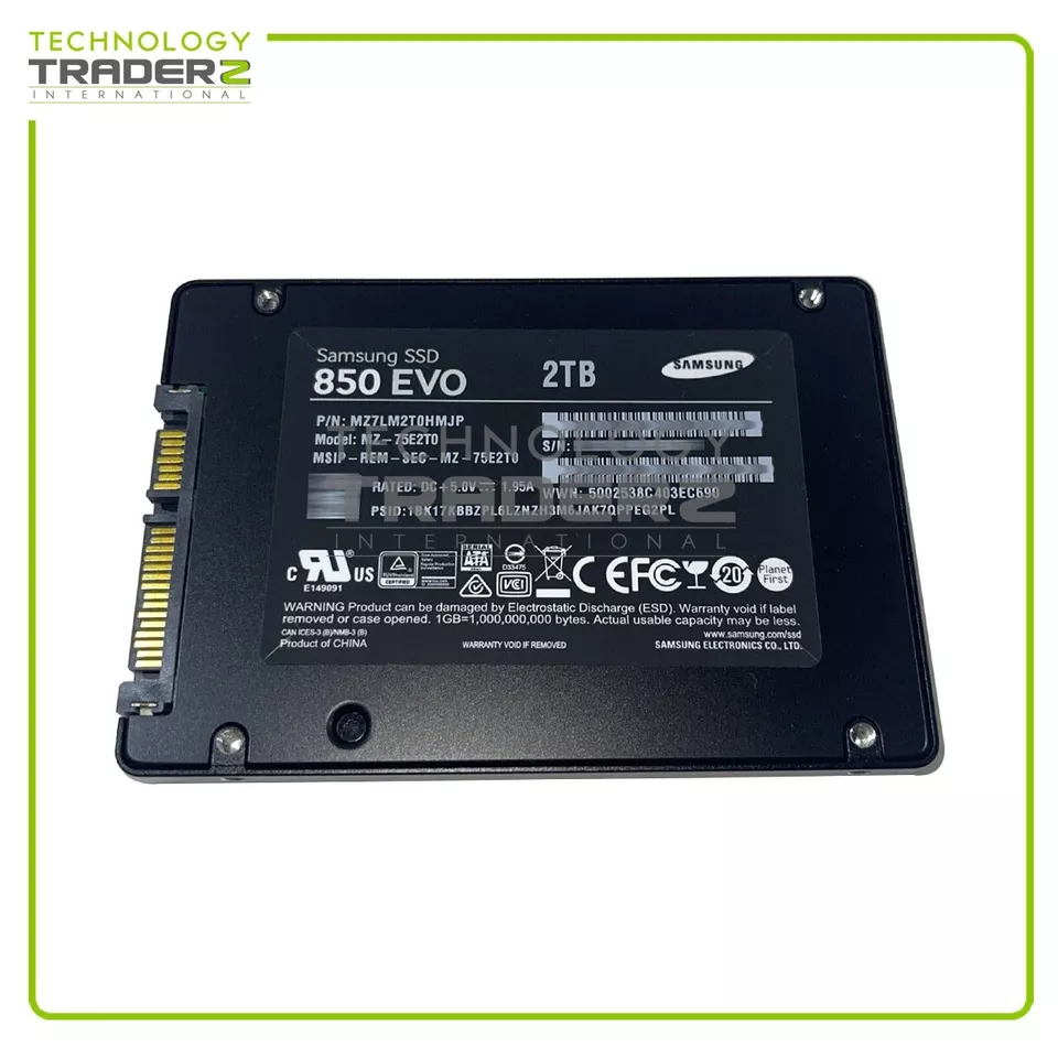 MZ-75E2T0 Samsung 850 EVO Series 2TB SATA 6Gbps 2.5" Solid State Drive - Image 1 of 1