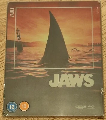 The Film Vault Range Jaws 4K+2D (UK) Steelbook Blu-Ray NEW!!! CHECK PICS!! - Image 1 of 4