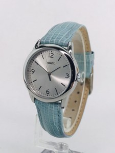 reloj analogo timex para dama correa de piel azul