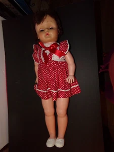 Vintage 1950's era unmarked hard plastic walker doll drinks and wets - Picture 1 of 4