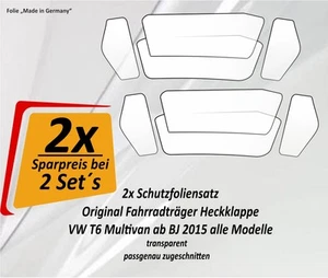2x Schutzfolie Sparset Fahrradträger Radträger Heckträger fürVW Bus Bully T6 Set - Picture 1 of 1
