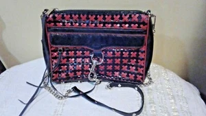 Rebecca Minkoff MAC Black & Orange Woven Crossbody Bag. NWT - Picture 1 of 9