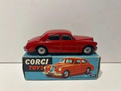 Corgi Toys 205 Riley Pathfinder, Original, Boxed, Rare, Early Blue Box, Vintage. - Image 1 of 4