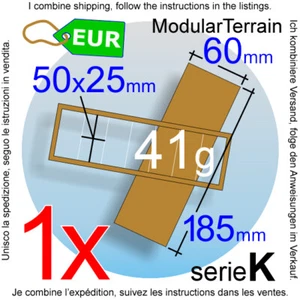 1x MDF Cavalry Movement Tray 1x7 7x1 (K 0mm) 25x50mm Bases War Hammer 40k Bike - Imagen 1 de 7