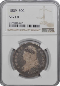 1809 Capped Bust Half Dollar NGC VG-10 - Picture 1 of 2