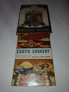 Exotic Food Cookery Cookbook Pair Exotic Recipes HCDJ 1964 & 1971 - Picture 1 of 11