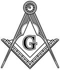#987 Freemasonry Freemason Mason Masonic Compass and Square decal sticker 3.75"