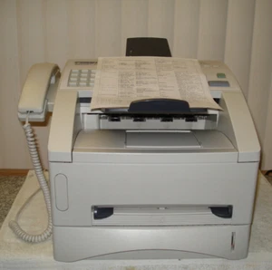 BUSINESS CLASS LASER BROTHER INTELLIFAX 4100e FAX COPIER PRINTER ALL IN ONE - Picture 1 of 12