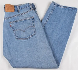 Vintage 1990s LEVI's 501 XX Red Tab Button Fly Blue Denim Jeans Men's Size 39x29 - Picture 1 of 7