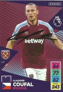 VLADIMIR COUFAL SIGNED WEST HAM 2021/2022 ADRENALYN XL TRADING CARD+COA - Picture 1 of 1
