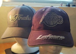 2 NBA Caps - VTG L.A. LAKERS (Twins) + NBA FINALS (New Era) - Picture 1 of 14