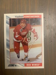 1992-93 Score Red Wings Hockey Card #31 Vladimir Konstantinov
