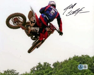 JEFF STANTON SIGNED AUTOGRAPHED 8x10 PHOTO MOTOCROSS LEGEND RARE BECKETT BAS - Picture 1 of 2