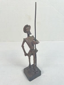 Vintage OURO Carved Wooden Figure of Don Quixote Made in Spain 10" - Picture 1 of 8
