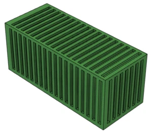 Contenitore di spedizione modello O27 S 1:64 scala 20 piedi verde - Foto 1 di 2