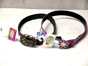 DISNEY FAIRIES & WIZARDS Girls Belt & Buckle SET OF 2 BRAND NEW w/TAGS - Picture 1 of 11