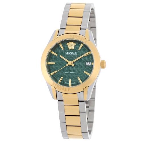 Orologio donna Versace Greca classico automatico quadrante verde VESCA0524